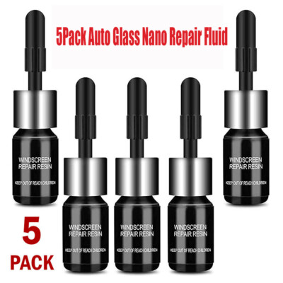 5Pack Auto Glass Nano Repair Fluid Car Windshield Resin Crack Tool Kit Crack