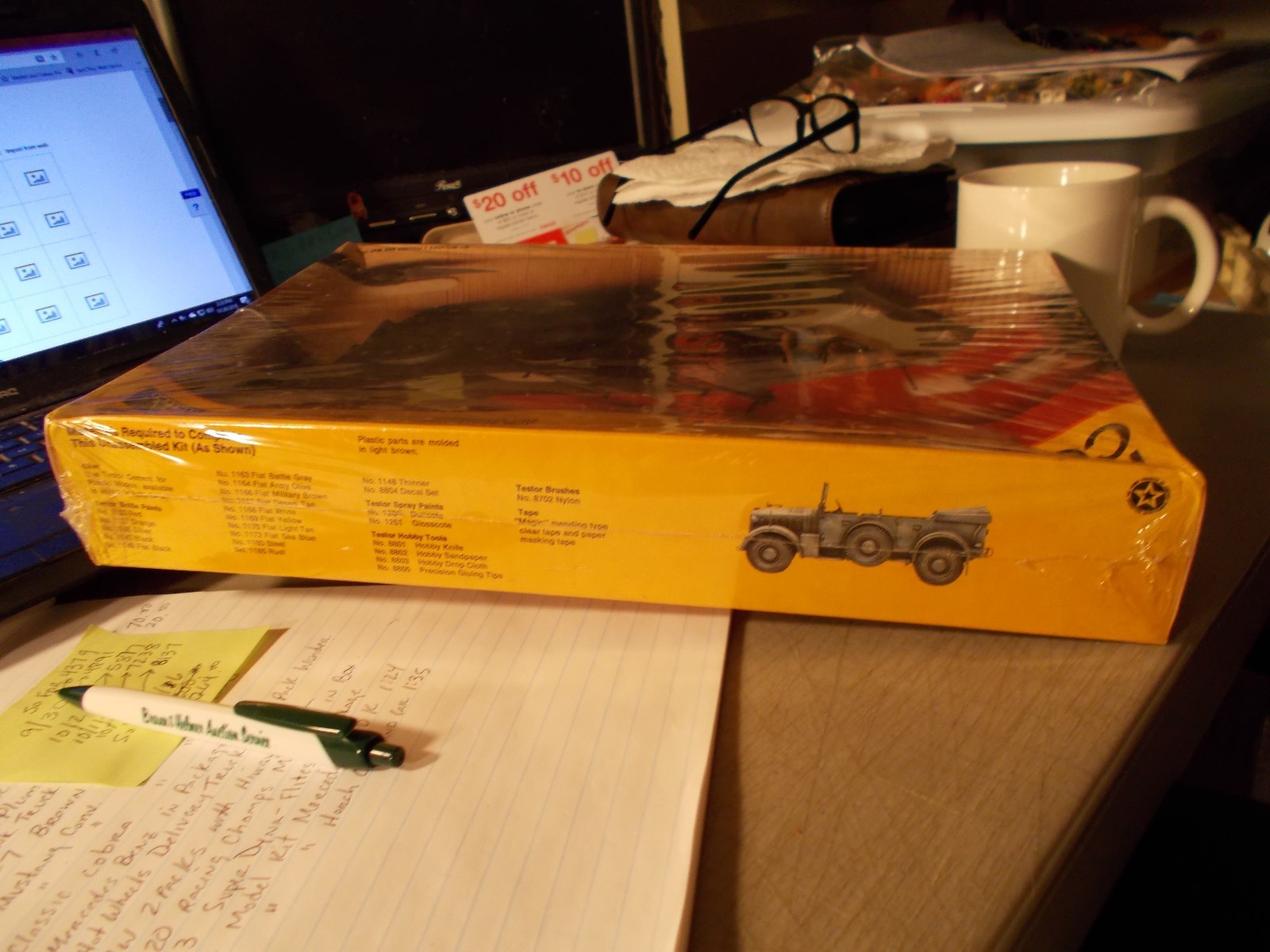 VINTAGE TESTORS MODEL KIT 135 HORCH COMMAND CAR IN SEALED BOX KIT 851