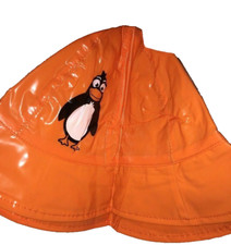 Kids Orange Penguin Rain Hat-Brand New-SHIPS N 24 HOURS