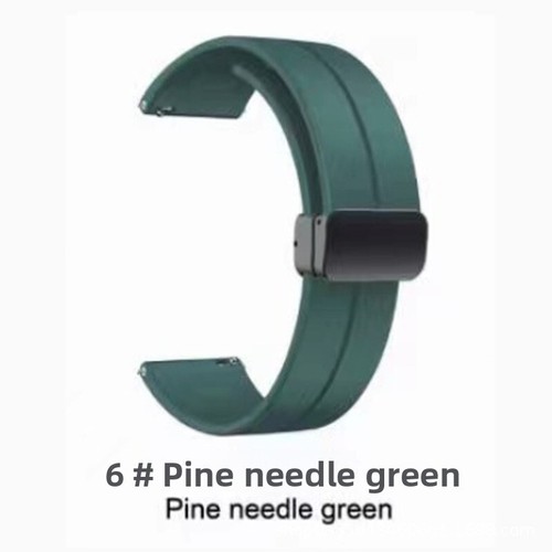 Premium Magnetic Silicone Folding Buckle Watch Strap Band 18 20 22mm Waterproof - Picture 23 of 27