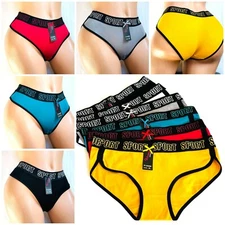 6- 12 Women's BIKINI Sports LOVE Panties Undies 95% COTTON ACTIVE WEAR 3953 S-XL