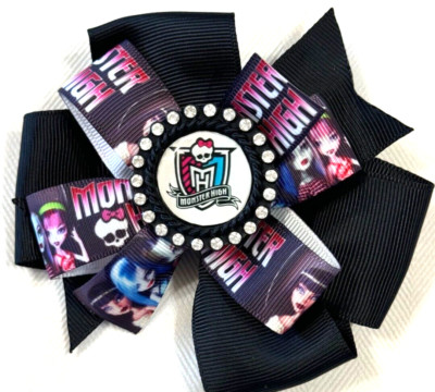 Beautiful Monster High Family inspired hair bow for girls.