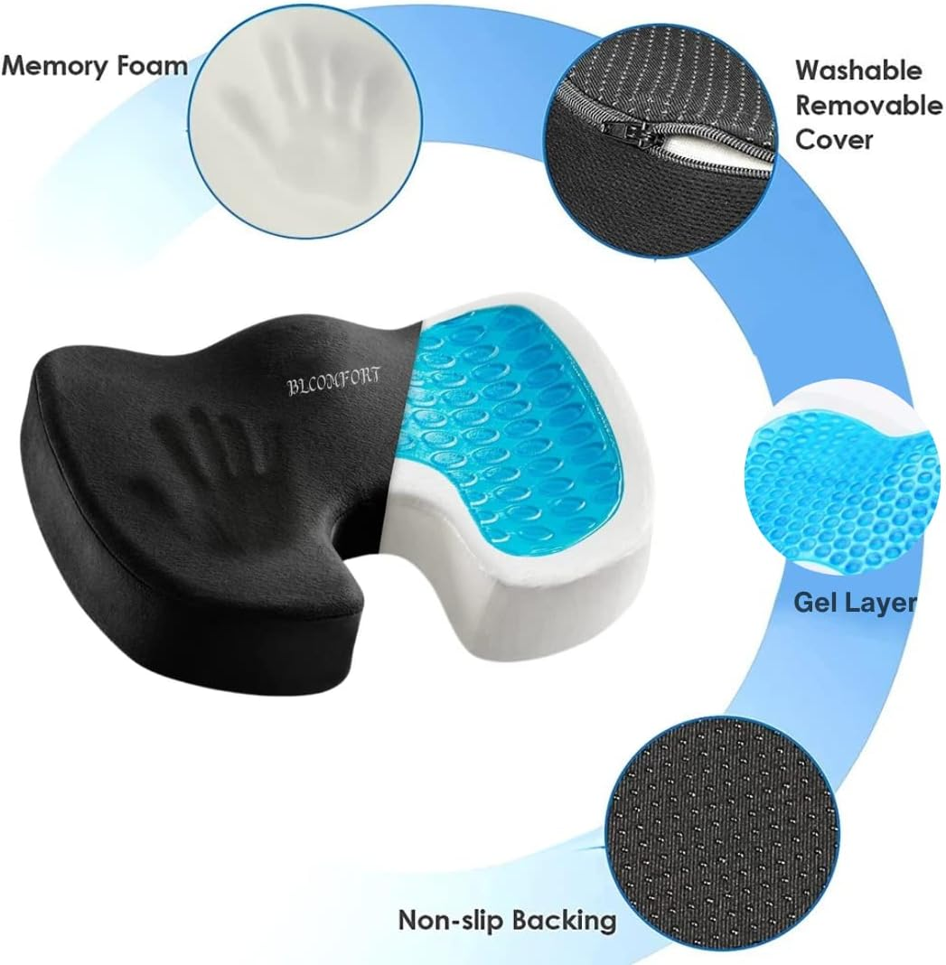 Memory Foam Cojin Ortopedico De Gel Para Sentarse Cojín Ergonómico