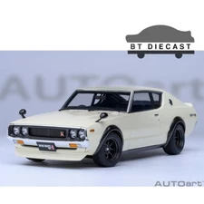 AUTOart NISSAN SKYLINE 2000 GT-R KPGC110 TUNED VERSION 1/18 MODEL WHITE 77467