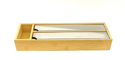 KESPER Folienspender Folien-Abroller Spender 2 Fächer mit Abreißkanten