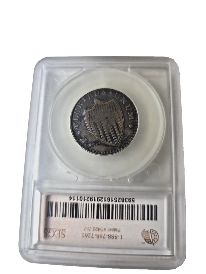 Moneda de cobre colonial 1786 M 16-L lengua sobresaliente Nueva Jersey NJ1C SEGS CLASIFICADA Foto 4 de 4