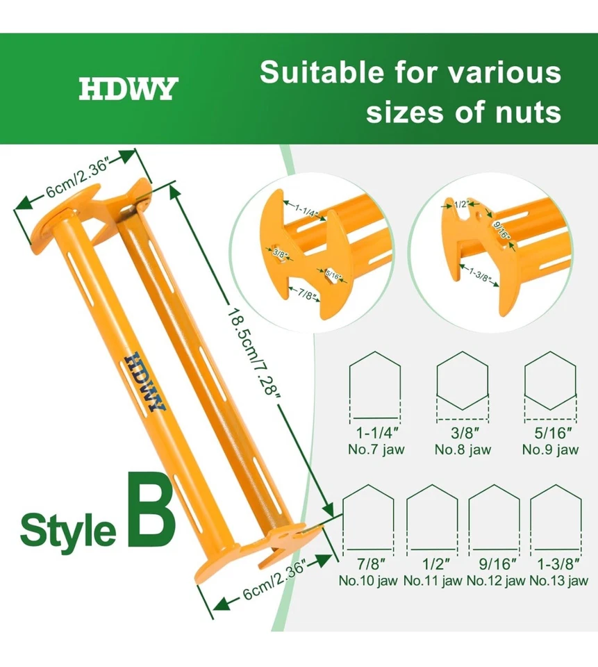 2pcs Multifunctional Basin Wrench, 11 Sizes Universal Faucet Nut Sink Wrench - Image 3 of 4