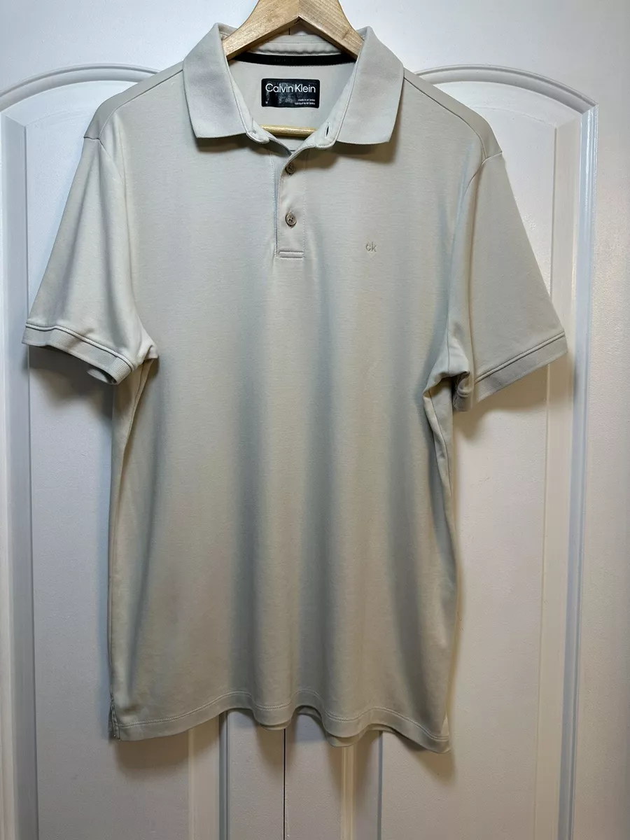 Calvin klein white polo t shirt 2025