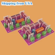 2Pcs 200W 4-Way 3 Way Treble + Midrange + Dual Bass Speaker Crossover Divider