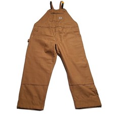 Carhartt Men's Size 44x30 Bib Overalls Carhartt Brown