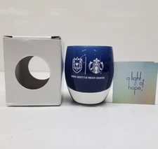 Glassybaby Forever 2024 Blue Seattle Reign Legend Starbucks Votive Candleholder