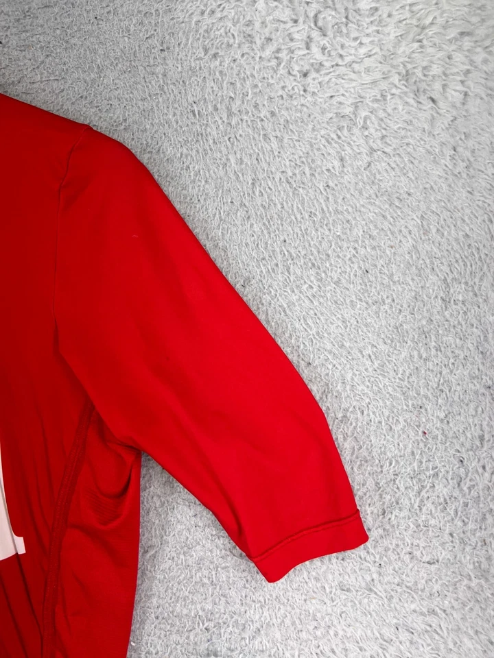 Camiseta deportiva de ciclismo para mujer grande roja cremallera completa Helens Cycles Strand Bewing poliéster Foto 4 de 4