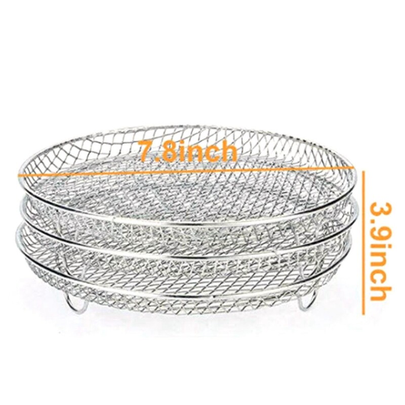 2Pcs Air Fryer Accessories for Ninja Foodi Dehydrating Rack Steaming