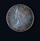 1849 Victoria Silver Florin,'Godless' type, Rare WW obliterated Variety