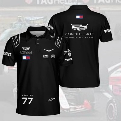 NEW 2026 Valtteri Bottas Cadill*c F1 Team Apparel Polo All Over Print,