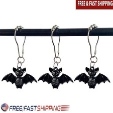 12Pcs Shower Curtain Hooks Stainless Steel Bathroom Decor Heavy Duty Easy Slide