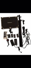 Black LED Studio Continuous Lighting Kit with Light Panel, Stand, Batteries