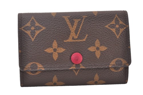 Authentic Louis Vuitton Monogram Multicles 6 Key Case Holder M60701 Purple 490AB