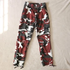 Rothco Red White Gray Camo BDU Cargo Tactical Military Pants Men's S 27x30