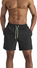 Men'S Swim Trunks Swimwear Sports Shorts with Pockets