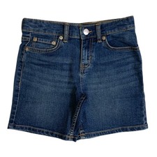 Levi's Girls Girlfriend Denim Shorts Size XS 4/5 Midi Comfort Stretch Mid Rise