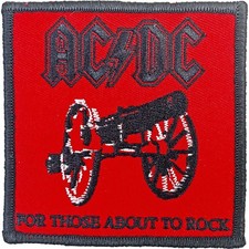 Men's AC/DC For Those About To Rock Embroidered Patch Grey