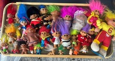 HUGE LOT of 30 Vintage Troll Dolls Various Sizes DAM, Russ, ITB, TNT  more 