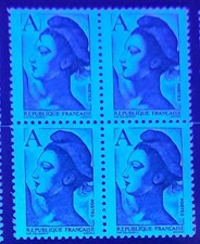 TIMBRE POSTE FRANCE 1986 Liberté A Vert  Variété Yv  2423d Bloc