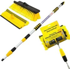 3M 9FT ALUMINIUM TELESCOPIC WATER FED WINDOW CAR VAN WASH BRUSH KIT