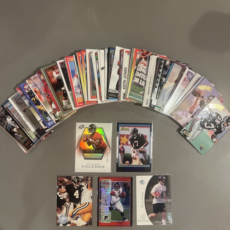 Lot Of Atlanta Falcons Football Cards Including Rookie And Numbered Cards