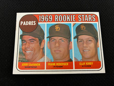CLAY KIRBY ROOKIE TOPPS 1969 SAN DIEGO PADRES #637 BASEBALL CARD !. rookie card picture