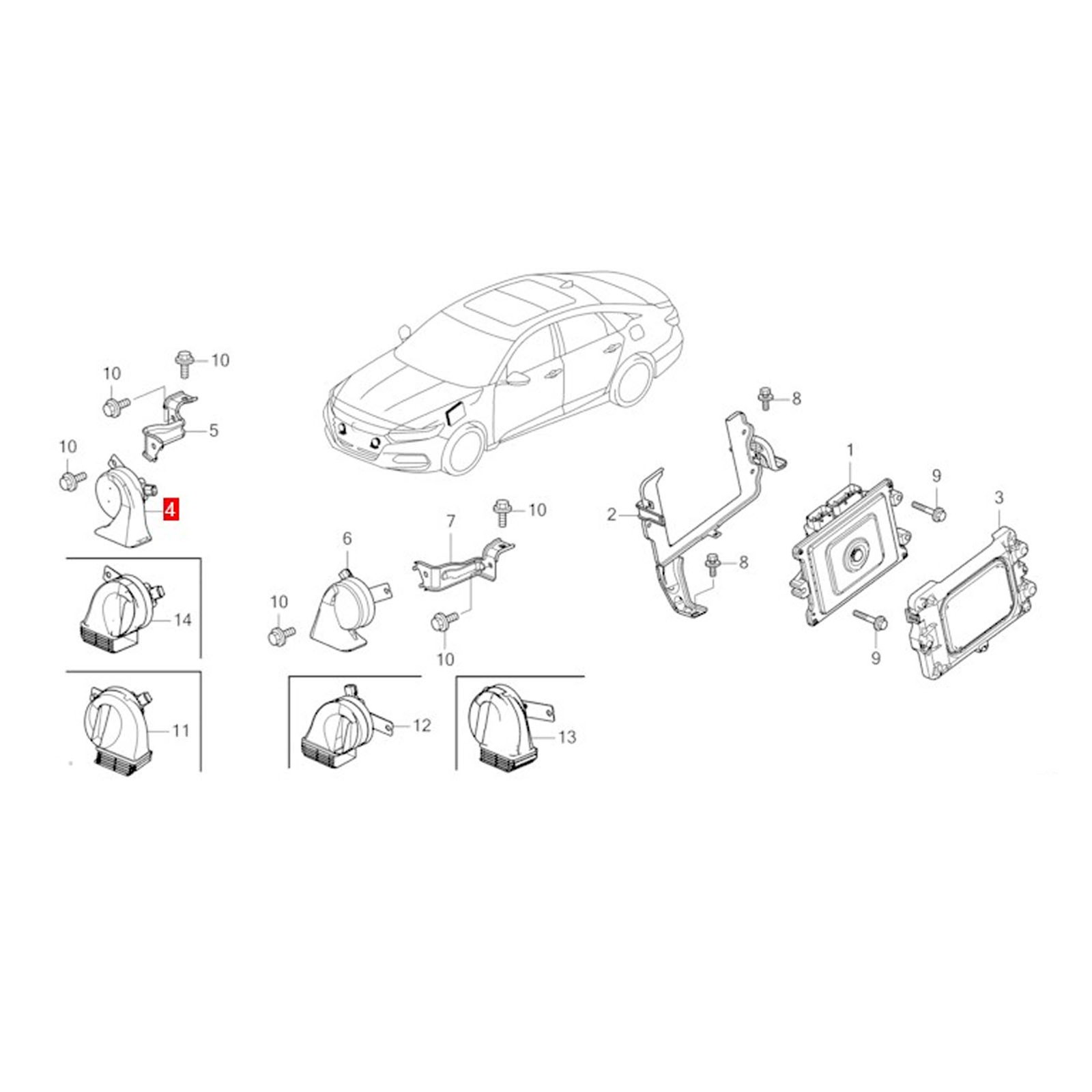 Car Horn 38150 TVA H01 Super Loud Electric Snail Horn Assembly Solid