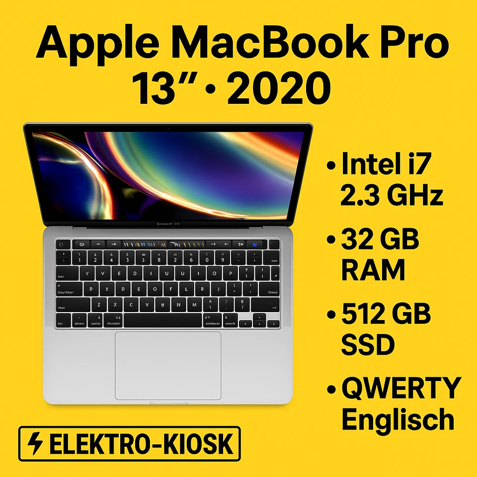 Apple MacBook Pro 13" 2020 · i7 · 32GB · 512GB, Foto 1 von 5