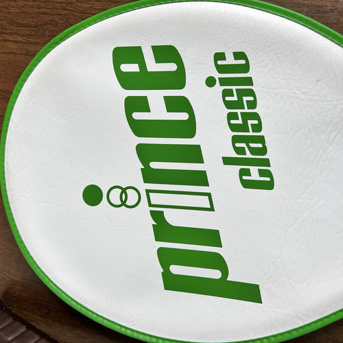 DUE RARE racchette da tennis vintage 4 3/8 Prince con coperchi e borsa. Tennis anni 80. - Foto 3 di 24