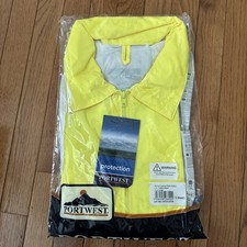 Hi-Vis Waterproof Rain jacket Work Coat by Portwest H443 Size Large