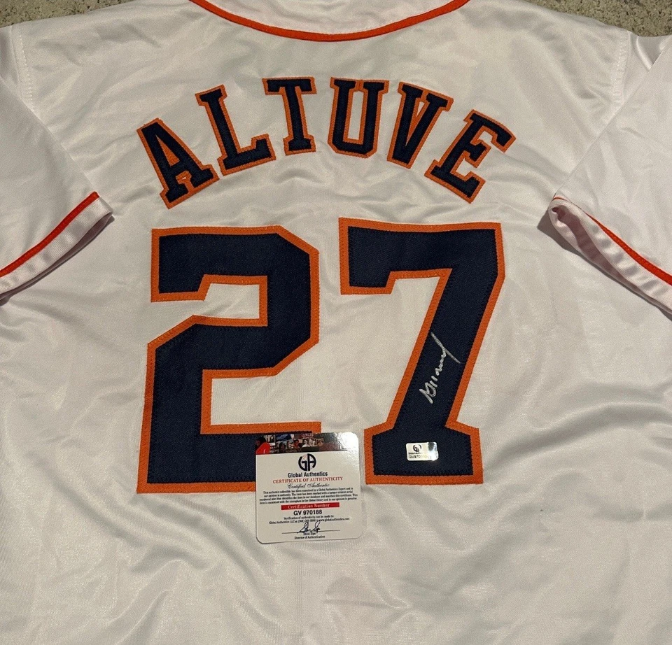 Camiseta firmada por José Altuve de los Houston Astros con COA XL - Autografiada - AUTENTICADA Foto 2 de 3