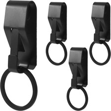 4 pcs Black Belt Key Clip, Security Key Holder Metal Keychain, Clip Keyring H...