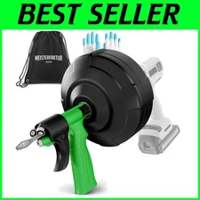 Eco-Friendly Plumbing Snake - 25FT Auto Feed Pipe Cleaner