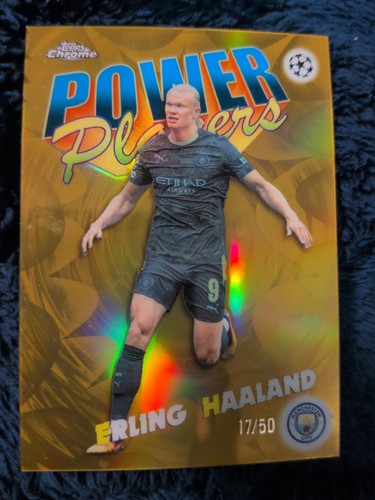 2025-26 Topps Chrome UCC #PP-6 Erling Haaland Power Players Gold /50