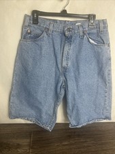 VTG Levi s 550 Relaxed Fit Denim Shorts Light Wash Blue Jeans W34-USA Made Style