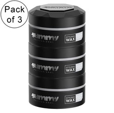 Gummy Hair Styling Wax Grey Casual Look 150ml | Matte Dry Look | Pack of 3 