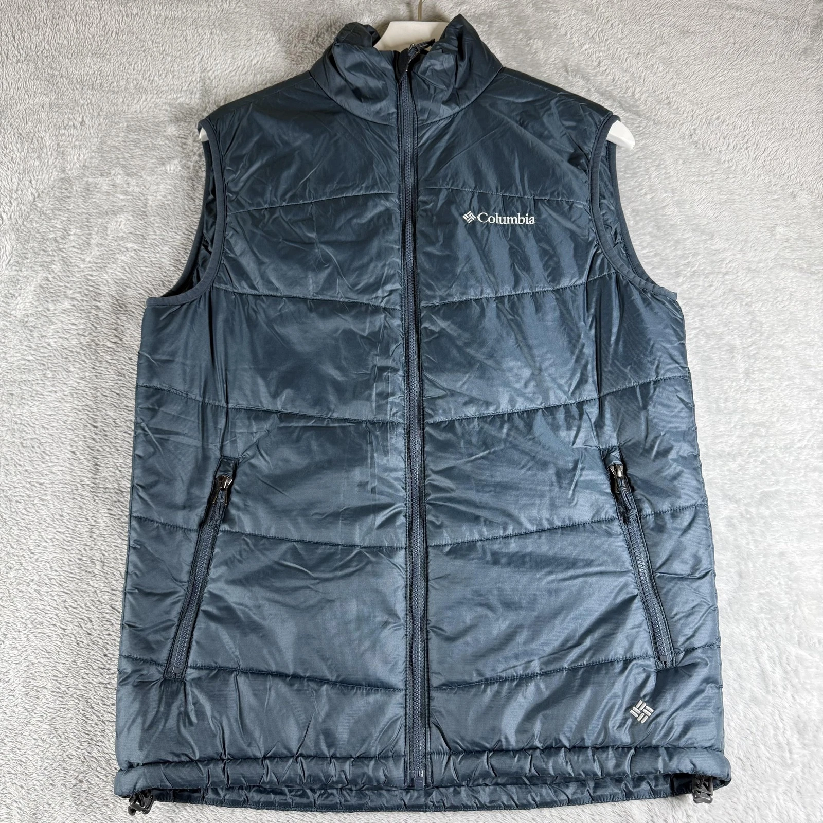 Columbia Vest Mens Medium Blue Omni Heat Insulated Puffer Zip Jacket Coat
Opens in a new window or t