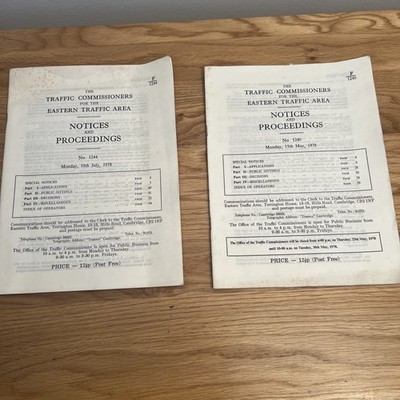 Verkehrskommissare Ostverkehrsflächenmitteilungen und Verfahren 1978 x 2