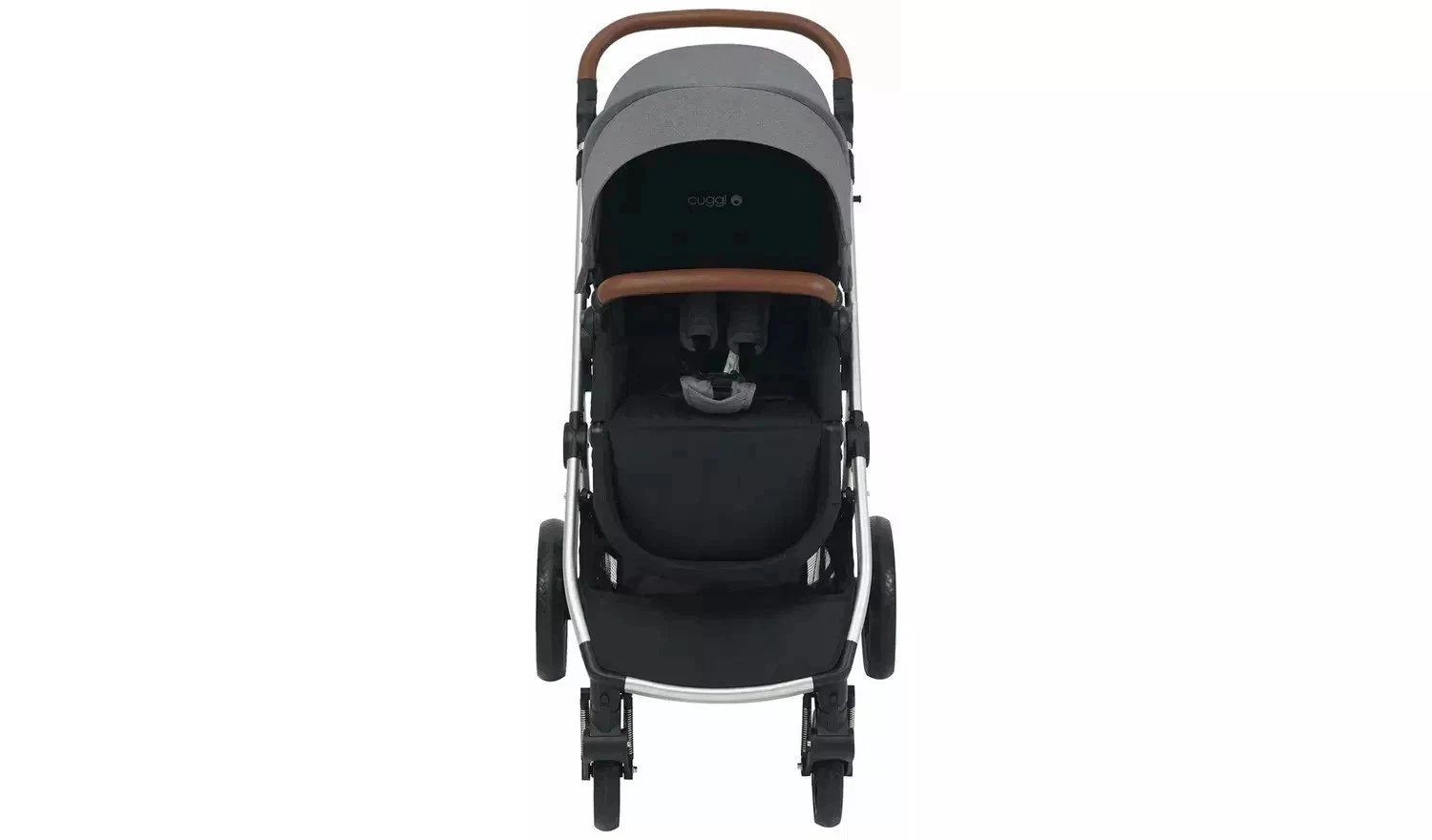 Cuggl Deluxe Pushchair with Footmuff and Rain Cover - Grey