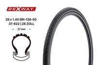 28 Zoll Fahrrad Reifen 28X1.40 City Bike 37-622 Reflex Pannenschutz 5 Mm Dick