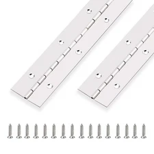 2PCS Piano Hinge 12 Inch x 1.5 Inch Stainless Steel Continuous & Piano Hinge