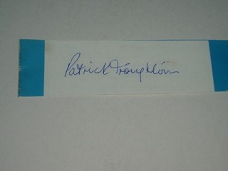 PATRICK TROUGHTON Film & TV Dr Who AUTOGRAPH on a page superb