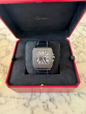 cartier santos mens watch large