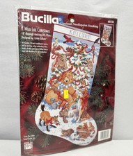 VERY RARE BUCILLA "A WILD LIFE CHRISTMAS" COUNTED CROSS STITCH KIT 60738 NEW