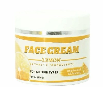Lemon Brightening Moisturizing Face Cream Daily Use 3.53 oz for All Skin Types